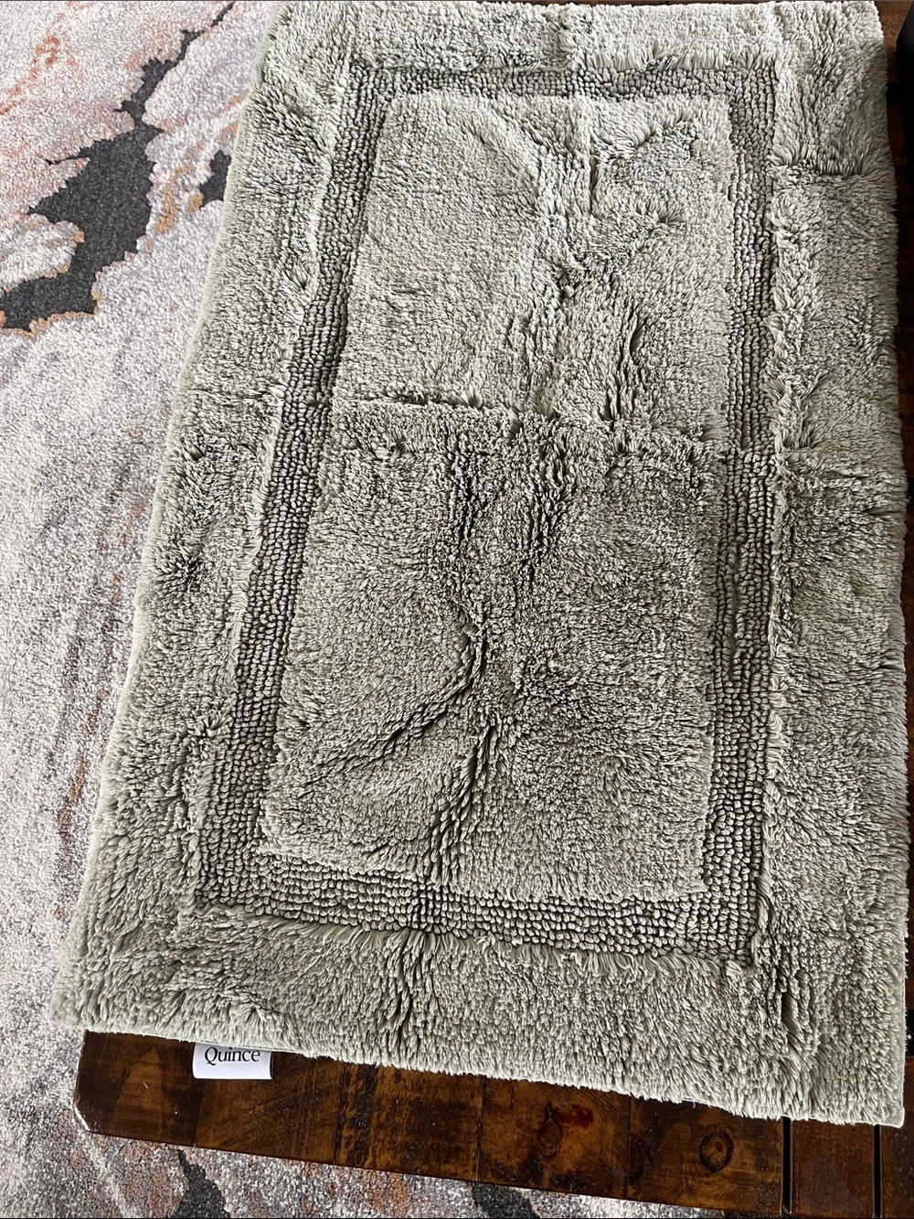 NWOT Quince Turkish Cotton Non-Slip Bath Rug, 21 X 34 (Sage)